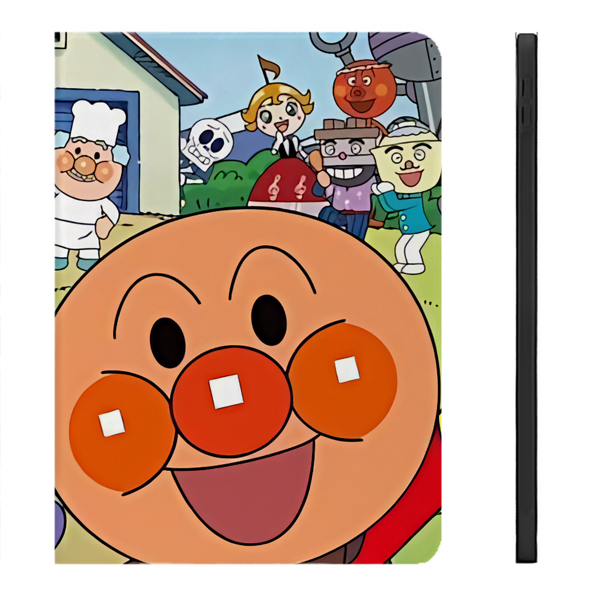 （画像用） アンパンマン Anpanman IPadケース ペンホルダー付き ブックスタイルデザイン